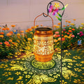 Solar Lanterns Outdoor Garden Decor Butterfly Hanging Lantern Lights, Birthday Gifts for Women Mom Grandma Waterproof Metal Solar Lights LED Decoration with Shepherd Hook for Garden Yard Patio Porch