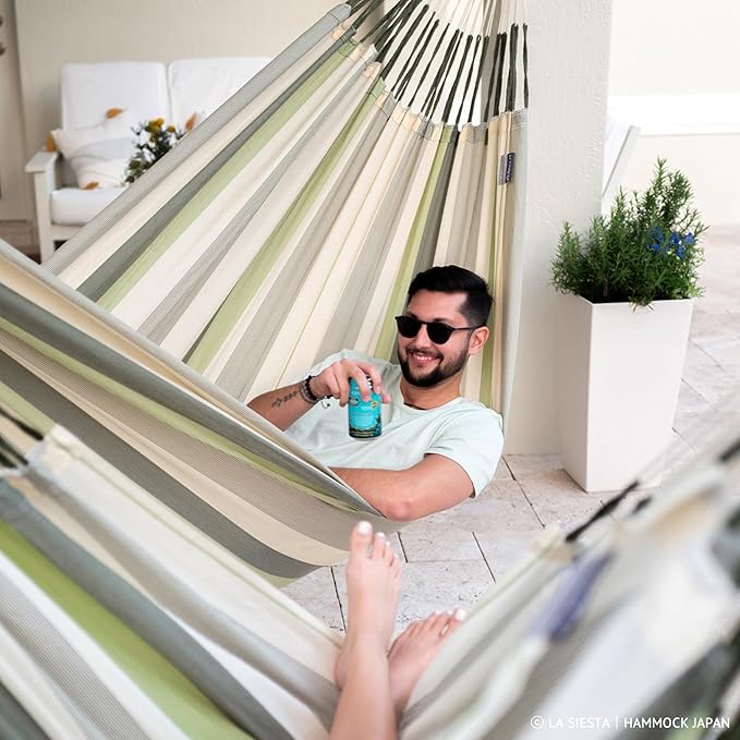 LA SIESTA® - Large Comfort Domingo Hammock Swing Chair - Weather & Tear Resistant Hanging Hammock Chair - Indoor Outdoor Hammock Chair Swing - Patio Porch Bedroom Hanging Chair - Max 285 Lbs, Cedar