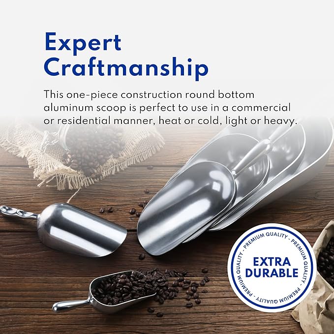 New Star 34585 Cast Aluminum Utility Scoop, 58-Ounce