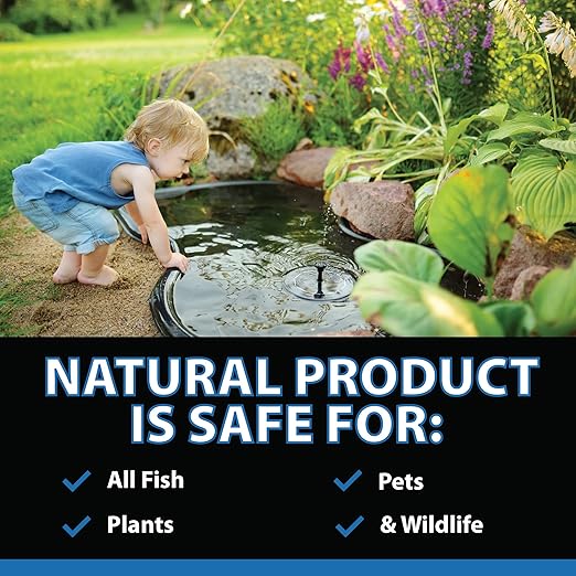 CrystalClear ClarityMax, All-in-One Pond Clarifier Treatment, All-Natural Beneficial Bacteria & Enzymes Provide Max Clarity, Koi Fish & Pet Safe, Algae Stain Remover, Crystal Clear Water Garden 2.5LB