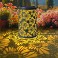 Solar-Powered Iron Art Lantern - Two Lighting Modes Waterproof Hanging Ambiance Lighting for Gardens & Patios, Perfect as Decorative Gift Housewarming Gift Mom Gifts (Flower)