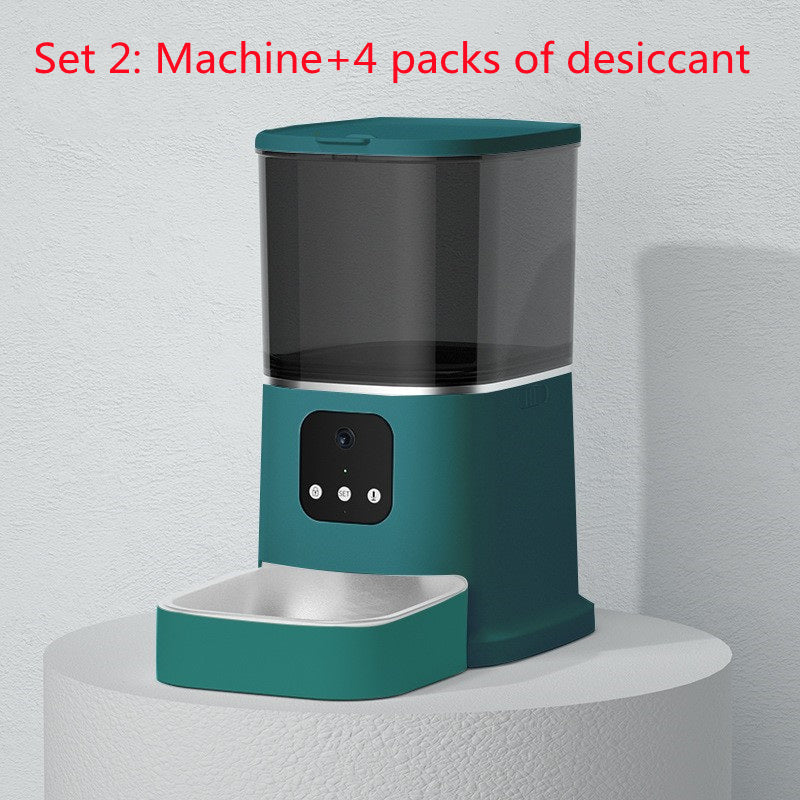 Pet Automatic Feeder Large Capacity Smart Voice Recorder APP Control Timer Feeding Cat Dog Food Dispenser With WiFi Pet Bo