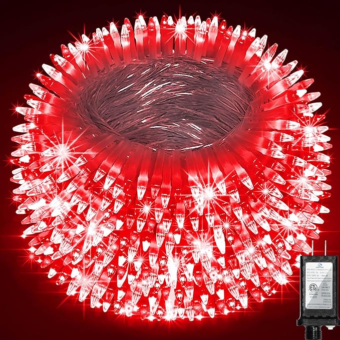 750 LED 246FT Christmas Lights Outdoor, Super Long Waterproof Christmas String Lights with 8 Modes, Christmas Tree Lights with Timer Memory for Fence Garden Xmas Wedding Party Decor Red