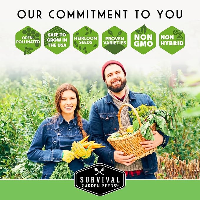 Survival Garden Seeds Home Garden Collection - 30 Pack with 18,500+ Non-GMO Heirloom Vegetable, Fruits, Herb Seed Varieties for Planting - Plant & Grow Survival Food & Emergency Preparedness Gear