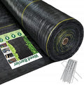 6ft x100ft Black Weed Barrier Landscape Premium Fabric-Heavy Duty Woven Ground Cloth with Superior Permeability Weed Control Convenient Design