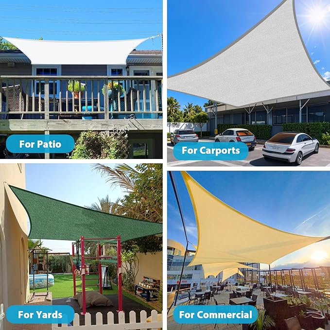 Amagenix Sun Shade Sail 11'X11' Curved Edge Outdoor Shade Canopy Rust Red Breathable 95% UV Block Shade Cloth for Patio Garden Backyard (We Make Custom Size)