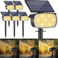 108 LED Solar Spot Lights Outdoor, Solar Lights Outdoor IP65 Waterproof, 3 Modes Solar Landscape Spotlights, Large Solar Panel Solar Powered Lights for Garden Yard Pathway(Warm White/6 Pack)