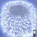 500 LED Christmas Lights Outdoor - 165FT Super Long Christmas String Lights 8 Modes Waterproof Plug in Fairy Lights with Timer Memory for Indoor Xmas Tree Holiday Party House Decorations, Cool White