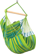 LA SIESTA® - Medium Basic Domingo Hammock Swing Chair - Weather & Tear Resistant Hanging Hammock Chair - Indoor Outdoor Hammock Chair Swing - Patio Porch Bedroom Hanging Chair - Max 250 Lbs, Lime