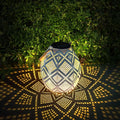 Solar Lantern, Lanterns Decorative Outdoor with Geometric Pattern, Waterproof Outdoor Lanterns for Porch, Yard, Deck, Lawn, Backyard, Patio, Tabletop, Pathway, Landscape, Garden Decor
