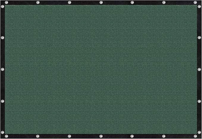 VICLLAX Shade Fabric Sun Shade Cloth with Every 2 FT Grommets for Patio Garden Pergola Cover Canopy 3x10 FT, Dark Green