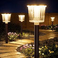 Super Bright Solar Pathway Lights Outdoor Powered,Adjustable Warm&Cool White,Waterproof IP65 Garden Decor Landscape Lighting Outside for Yard/Patio/Walkway/Driveway/Landscape (Cocoa Brown, 5 Pack)
