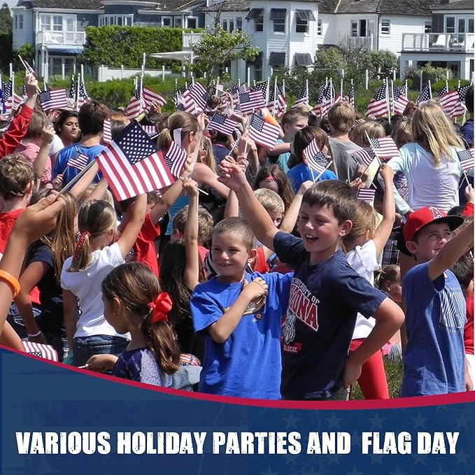 US Flag Store USA Stick Flag 4" x 6" Standard with Spear Tip
