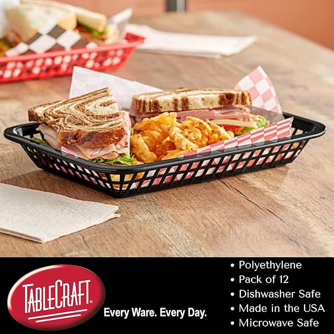 TableCraft Products C1076BR Cash and Carry Basket, Chicago, Brown (Pack of 12)