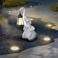 Statue Decoration, Figurine, Lawn Statue, Sculpture Ornament, Animal Figurine - Elephant Resin Statue with Lantern (Trunk)