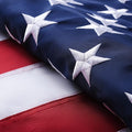 American Flag 10x15 Outside, US Flags for Outdoor Indoor, Heavy Duty Durable, Deluxe Embroidered Stars, Brass Grommets, Sewn Stripes, Vivid Color, Fade Resistant and waterproof