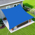 Amagenix Sun Shade Sail 20'X24' Curved Edge Outdoor Shade Canopy Blue Breathable 95% UV Block Shade Cloth for Patio Garden Backyard (We Make Custom Size)