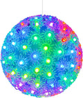 Brightown Christmas Hanging Starlight Sphere Light, 6” 100 RGB Replaceable LED Bulbs with Add-On Plug, LED Sphere Lights for Trees Party Wedding Patio Indoor Outdoor Decorations