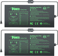 iPower 2-Pack Seedling Heat Mat for Plants with Dual Digital Temperature Controller, MET Certified Heating Pad, 10" x 20.75", Black
