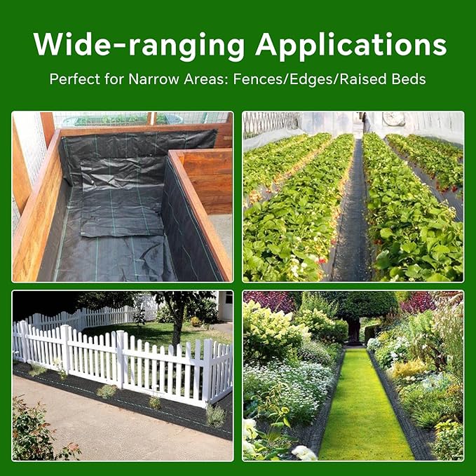 Weed Barrier Landscape Fabric Heavy Duty,3.2 OZ Premium Garden Weed Blocker Fabric for Weed Control, Plastic Ground Cover with Woven Weed Cloth,Durable Landscaping Fabric (1.4ft x 50ft)