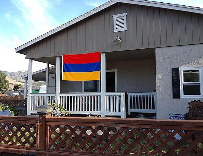 Double Sided Armenia Flag 3x5FT Armenian National Polyester Flag With 2 Grommets For Patriotic Armenian Themed Festival Events Party Decoration (Armenia, 3x5FT-3ply)