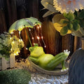 Frogs Garden Outdoor Decor Statue - Solar Frog Umbrella Pond Statues LED Waterproof, Resin Cute Animal Sculpture Lights, Ideal Ornament for Yard Lawn Patio, Women/Gardening Decoration Gifts