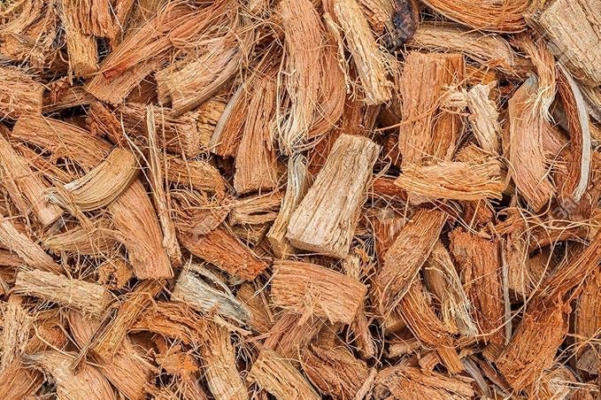 Organic Coco Chips for Plants (40lbs) - Coco Coir Chips - Coconut Husk Chips for Potting Soil, Garden Soil, & Seed Starter Soil - Coconut Mulch for Garden - Compressed Coconut Chips for Plants