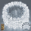 Heceltt 1140 LED 449 FT String Lights Outdoor, 8 Modes White Christmas Lights Plug in, IP44 Waterproof Led String Lights with Timer and Memory for Xmas Tree Yard Party Garden Decorations
