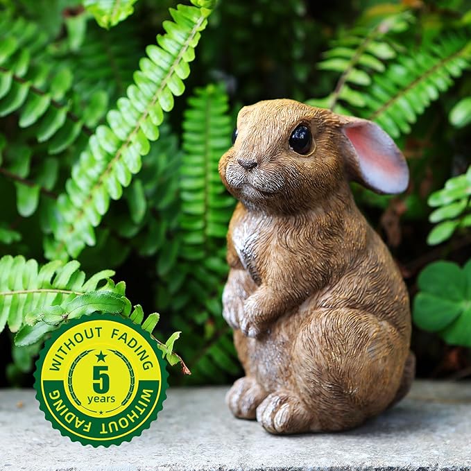 Bunny Decor Yard Decorations Outdoor Set of 3, Bunny Decorations for Home Garden Outdoor Statues, Easter Rabbit Figurines mom Gifts