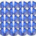 Bright LED Floral Tea Light Vase Submersible Lights for Party Wedding (Blue, 20 Pack)