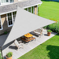 Amagenix Sun Shade Sail 13X13X13 Curved Edge Outdoor Shade Canopy Light Grey Breathable 95% UV Block Shade Cloth for Patio Garden Backyard (We Make Custom Size)