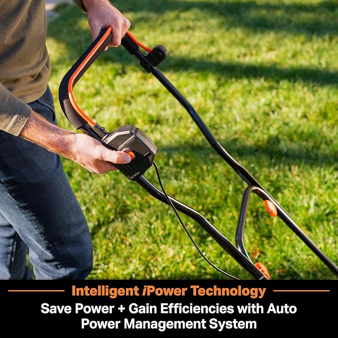 LawnMaster CLMF4819X 19-inch Brushless Cordless Mower with 2X24V MAX* 4.0Ah Battery and a Dual Charger 6 Cutting Position