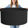 125L Extra Large Blanket Basket, 25" x 16", Jumbo Laundry Woven Baskets Decorative Home, Cotton Rope Basket with Handles, Baby Toy Baskets for Storage, Black