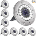 NFESOLAR Solar Lights Outdoor with 16 LEDs, Bright Solar Ground Lights Outdoor Waterproof Solar Pathway Lights for Yard Garden Lawn Walkway Driveway (White 8 Pack)