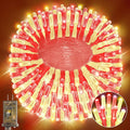 Heceltt 1140 LED 449 FT String Lights Outdoor, 8 Modes Christmas Lights Plug in, IP44 Waterproof Led String Lights with Timer and Memory for Xmas Yard Party Decorations (Red and Warm White)
