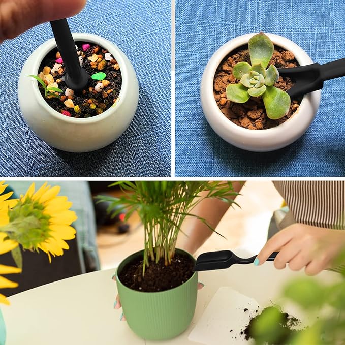 12 Pcs Succulent Tools Set Mini Transplanting Garden Tools Kit for Indoor Gardening Flower Pot Cactus Care
