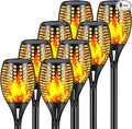Aityvert Solar Lights, 43" Flickering Flames Torch Lights Outdoor Waterproof Landscape Decoration Lighting Dusk to Dawn Auto On/Off Security Flame Lights for Yard Garden Pathway Driveway (8 Pack)