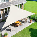 Amagenix Sun Shade Sail 14'X14'X19.8' Curved Edge Outdoor Shade Canopy Cream Breathable 95% UV Block Shade Cloth for Patio Garden Backyard (We Make Custom Size)