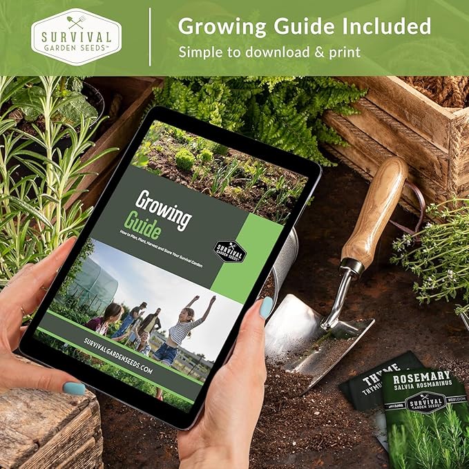 Survival Garden Seeds Homesteader Collection - 50 Packs Non-GMO Heirloom Vegetable, Fruit, Herb Seed Varieties for Growing a Victory Garden - Plant & Grow Survival Food - Emergency Preparedness Gear