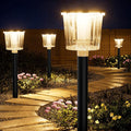 Super Bright Solar Pathway Lights Outdoor Powered,Adjustable Warm&Cool White,Waterproof IP65 Garden Decor Landscape Lighting Outside for Yard/Patio/Walkway/Driveway/Landscape (Obsidian Black, 1 Pack)