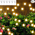 Solar Garden Lights - 6 Pack Solar Firefly Lights Outdoor Waterproof New Upgraded Swaying Landscape Lighting for Outside Pathway Patio Yard Garden Outdoor Decor Sway by Wind 8 LED Warm White