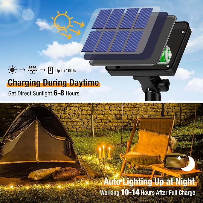 4 Pack Solar String Lights Outdoor - 320LED 132FT Solar Fairy Lights Outside Waterproof 8 Modes, Copper Wire Solar Powered Twinkling Lights for Tree Garden Patio Christmas Wedding Party Decorations