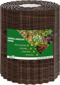 SnugNiture Corrugated Metal Garden Edging,12" x 20' Sturdy Lawn Edging Border,Landscape Edging Border for Lawn, Flower Bed,Garden and Yard(Brown)