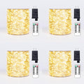 Fairy Lights Plug in,4Pack 100FT 300 LEDs Waterproof Led String Lights,Twinkle Light with 8 Modes Remote for Outdoor Indoor Christmas Wedding Birthday Garden Party Decorations,Warm White