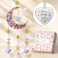 Aunt Gifts from Niece, for Aunt Auntie Gifts, Best Aunt Ever Gifts Aunt Birthday Gifts for Auntie, Auntie Gifts for Women Moon Crystal Suncatcher for Window Hanging Wall Decor