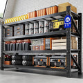Yizosh 71" W Metal Garage Storage Shelves,5000LBS Heavy Duty 4-Shelf Adjustable Steel Organization Shelving,Utility Rack Shelf,71" W x 24" D x 69" H for Basement,Warehouse,Industrial
