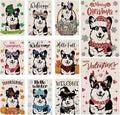 Seasonal Garden Flags Corgi Dog Double Sided Flags Set of 11 Holiday Farmhouse Indoor Outdoor Yard Lawn Christmas Gifts Decorations 12.5x18 Inch