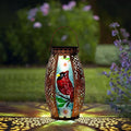 Larekook Outdoor Solar Lantern-Waterproof Cardinal Hanging Metal Decorative Lights for Patio Table Garden Pathway Yard with Super Bright Warm White LED,Large Solar Panels,Auto On/Off Sensor