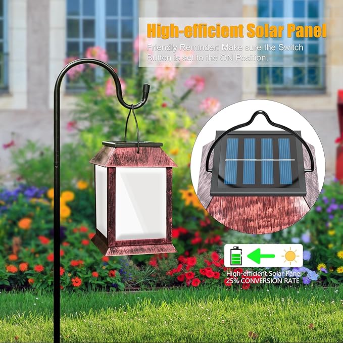 Solar Lanterns Outdoor Waterproof, Upgraded Flashing Mode Solar Lantern Outdoor Lights, 3D Starry Hanging Outdoor Lanterns Lights Stake Lights for Yard Garden Decor（1PCS）