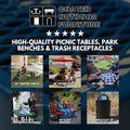 Coated Outdoor Furniture Heavy-Duty Portable Outdoor Kids Table, Punched Steel Kids Picnic Table, Commercial-Grade Picnic Table, Made in America (4ft Rectangular, Childrens, Red)